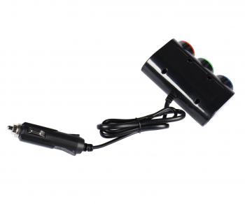 499 р. Разветвитель прикуривателя 3-х гнездовой 12-24V 2USB OLESSON OLESSON no.1523  с доставкой в г. Майкоп. Увеличить фотографию 2