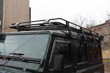 33 999 р. Багажник экспедиционный РИФ для Land Rover Defender 1350x1900 мм  rifdef-roof1900-stop  с доставкой в г. Майкоп. Увеличить фотографию 3
