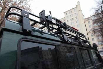 33 999 р. Багажник экспедиционный РИФ для Land Rover Defender 1350x1900 мм  rifdef-roof1900-stop  с доставкой в г. Майкоп. Увеличить фотографию 2