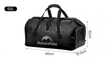 7 669 р. Гермосумка Naturehike 60 л ПВХ (черная)  cnk2450xb015-60b  с доставкой в г. Майкоп. Увеличить фотографию 2