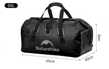 8 309 р. Гермосумка Naturehike 90 л ПВХ (черная)  cnk2450xb015-90b  с доставкой в г. Майкоп. Увеличить фотографию 3