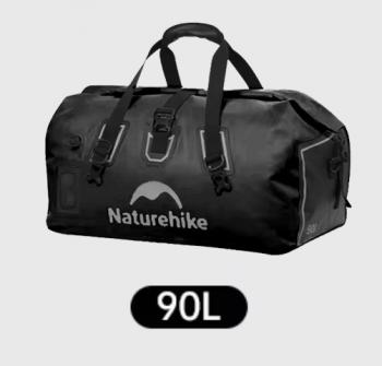 8 309 р. Гермосумка Naturehike 90 л ПВХ (черная)  cnk2450xb015-90b  с доставкой в г. Майкоп. Увеличить фотографию 2