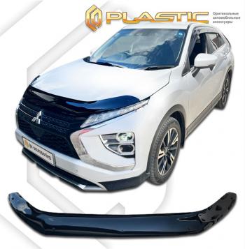 2 199 р. Дефлектор капота CA-Plastic Mitsubishi Eclipse Cross GK рестайлинг (2021-2022) (серия Classic черный)  с доставкой в г. Майкоп. Увеличить фотографию 2