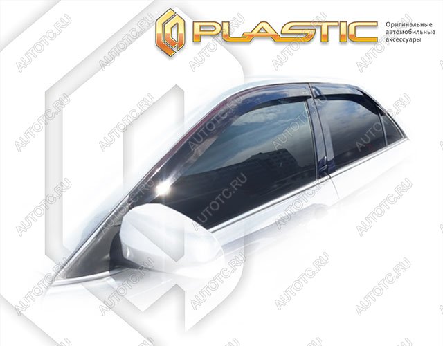 2 079 р.  Дефлектора окон CA-Plastic  Toyota Camry  XV55 (2014-2017) 1-ый рестайлинг (серия Classic черный, без хром. молдинга)  с доставкой в г. Майкоп