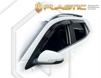 2 099 р. Дефлектора окон (рынок Южной Кореи) CA-Plastic KIA Stonic (2017-2025) (серия Classic полупрозрачный, без хром. молдинга)  с доставкой в г. Майкоп. Увеличить фотографию 2