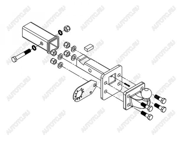 22 599 р. Шар Westfalia Черный 342192600001 Вставка под квадрат (американский тип) 2x2   Westfalia 3,42193e+11  с доставкой в г. Майкоп