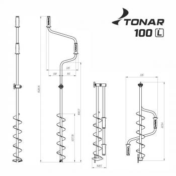 4 079 р. Ледобур ТОНАР ЛР-100Д левое вращение  lk-100ld  с доставкой в г. Майкоп. Увеличить фотографию 6