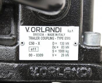 115 099 р. Крюк КАМАЗ-65115,65117,6520 буксирный 50мм 130kN (ТСУ) V.ORLANDI V.ORLANDI e505a0m  с доставкой в г. Майкоп. Увеличить фотографию 5