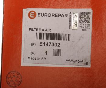 1 239 р. Фильтр воздушный PEUGEOT 206,307 CITROEN С4 (04-) EUROREPAR EUROREPAR e147302  с доставкой в г. Майкоп. Увеличить фотографию 5
