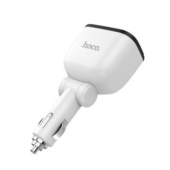 759 р. Разветвитель прикуривателя 2-х гнездовой 12V 2USB белый HOCO HOCO z28 white  с доставкой в г. Майкоп. Увеличить фотографию 2