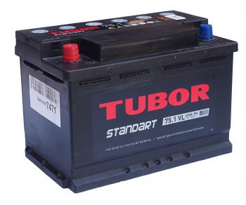 10 999 р. Аккумулятор TUBOR Standart 75Ач TUBOR 6ст75(1)  с доставкой в г. Майкоп. Увеличить фотографию 1