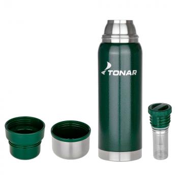2 269 р. Термос ТОНАР 1000ML с ситечком зеленый (2 крышки-кружки)  hs.tm-057-g  с доставкой в г. Майкоп. Увеличить фотографию 12