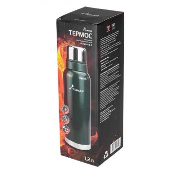 2 649 р. Термос ТОНАР 1200ML с ситечком зеленый (2 крышки-кружки)  hs.tm-058-g  с доставкой в г. Майкоп. Увеличить фотографию 11