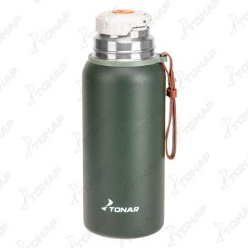 1 319 р. Термос ТОНАР 700ML хаки (пробка-ситечко, крышка-кружка, ремешок)  t-kd-7030-0.7  с доставкой в г. Майкоп. Увеличить фотографию 2