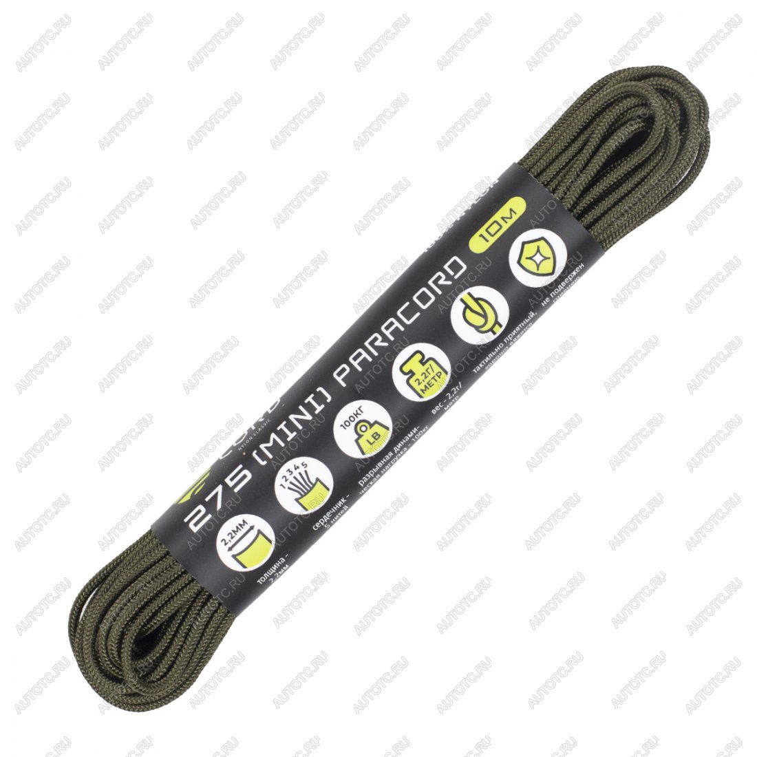 199 р. Паракорд 275 (мини) CORD nylon 10м (army green) (уценка)  275.n10.a.gr_u  с доставкой в г. Майкоп