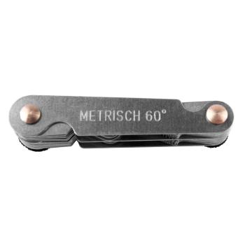 879 р. Резьбомер метрический 0.25-6.0мм, дюймовый 4-62TPI 52 шаблона AV STEEL AV STEEL av-921183  с доставкой в г. Майкоп. Увеличить фотографию 2