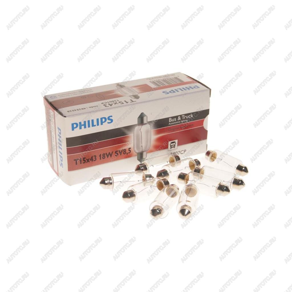 132 р. Лампа 24V C18W SV8.5-8 PHILIPS PHILIPS 13807cp  с доставкой в г. Майкоп