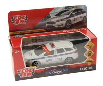 1 559 р. Модель автомобиля FORD Focus металлическая (свет, звук) ТЕХНОПАРК ТЕХНОПАРК focus-12slpol-wh  с доставкой в г. Майкоп. Увеличить фотографию 1