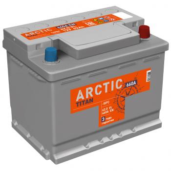 8 599 р. Аккумулятор ТИТАН Arctic 62Ач обратная полярность ТИТАН 6ст62(0)  с доставкой в г. Майкоп. Увеличить фотографию 1