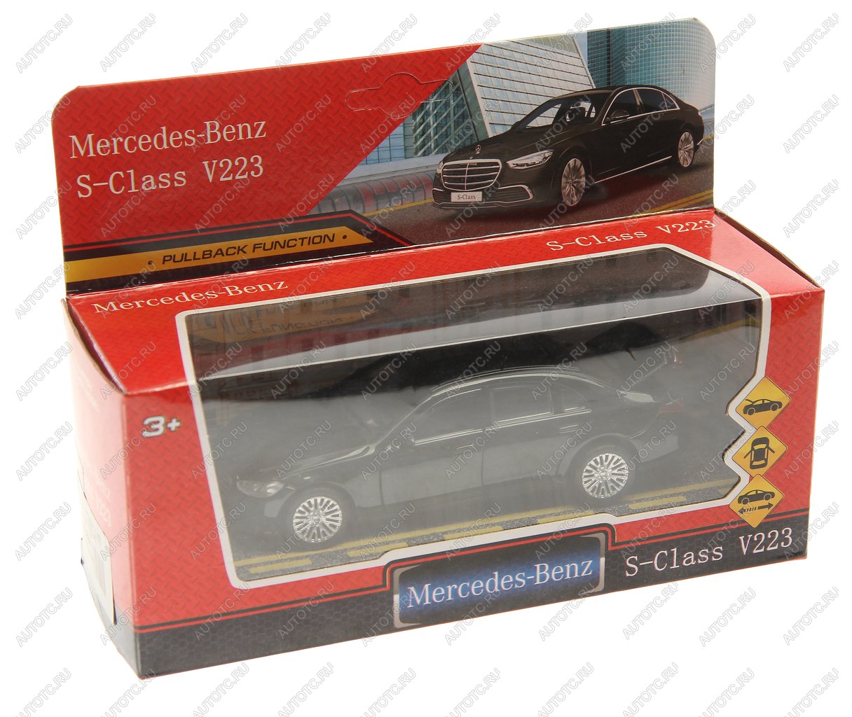 1 199 р. Модель автомобиля MERCEDES S (V223) металлическая ТЕХНОПАРК ТЕХНОПАРК sclass-13-bk  с доставкой в г. Майкоп