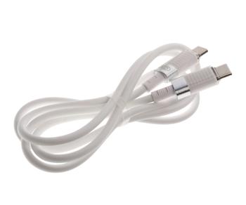 369 р. Кабель USB Type C-USB Type C 1м белый XO XO nb-q282b white  с доставкой в г. Майкоп. Увеличить фотографию 2