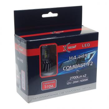 2 989 р. Лампа светодиодная 12V H4 P43t 2700lm бокс (2шт.) XENITE XENITE 1009693  с доставкой в г. Майкоп. Увеличить фотографию 3