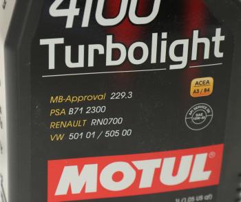 819 р. Масло моторное 4100 TURBOLIGHT 10W40 псинт.1л MOTUL MOTUL 111693  с доставкой в г. Майкоп. Увеличить фотографию 2