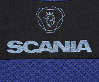 2 299 р. Авточехлы SCANIA 5 series (1 высокий, 1 низкий) жаккард черно-синие комплект АВТОРЕАЛ АВТОРЕАЛ scania 5 1+1 чр-син  с доставкой в г. Майкоп. Увеличить фотографию 2