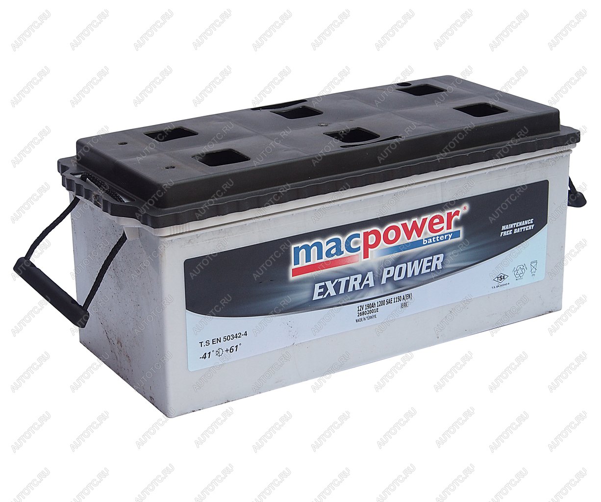 24 799 р. Аккумулятор MACPOWER TRUCK HD 190Ач обратная полярность MACPOWER 6ст190(3)  с доставкой в г. Майкоп