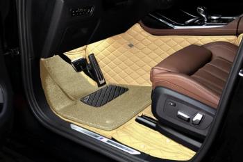 Ковры (кожа+текстиль) Автопилот Mercedes-Benz E-Class W213 седан дорестайлинг (2016-2020) (бежевый)