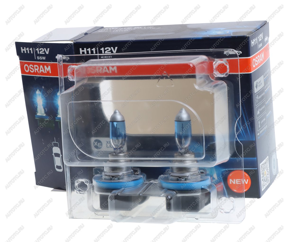 1 259 р. Лампа 12V H11 55W PGJ19-2 +30% 4000К евробокс (2шт.) XWhite Blue OSRAM OSRAM 62211xwb-hcb  с доставкой в г. Майкоп