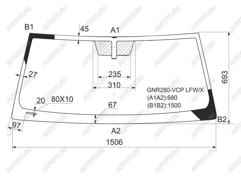 8 649 р. Стекло лобовое Toyota 4Runner 09-24 XYG GNR280-VCP LFW/X, gnr280vcplfwx XYG GNR280-VCP LFW/X  с доставкой в г. Майкоп