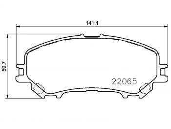 3 099 р. Колодки тормозные перед NISSAN X-TRAIL T32QASHQAI J11 BREMBO P56100  с доставкой в г. Майкоп. Увеличить фотографию 1