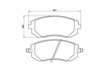 3 489 р. Колодки тормозные перед SUBARU IMPREZA GR 07- FORESTER SH 07- BREMBO P 78 013  с доставкой в г. Майкоп. Увеличить фотографию 1