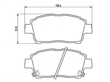 2 199 р. Колодки тормозные перед TOYOTA COROLLA ##E12#SPACIO ##E12#PREMIOALLION #ZT240VISTA ZZV50OPA #CT BREMBO P 83 051  с доставкой в г. Майкоп. Увеличить фотографию 1