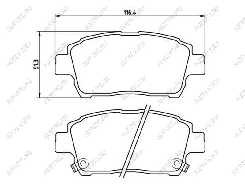 2 199 р. Колодки тормозные перед TOYOTA COROLLA ##E12#SPACIO ##E12#PREMIOALLION #ZT240VISTA ZZV50OPA #CT BREMBO P 83 051  с доставкой в г. Майкоп