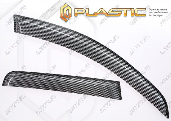 2 479 р. Ветровики дверей Шелкография карбон серебро CA Plastic на Solaris HC I поколение, джип/suv 5 дв. 2024 - н.в.  с доставкой в г. Майкоп