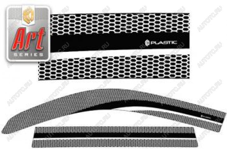 2 199 р. Дефлектора окон CA-Plastic  Solaris KRX (2024-2025) хэтчбэк 5 дв. (серия Art серебро, без хром. молдинга )  с доставкой в г. Майкоп