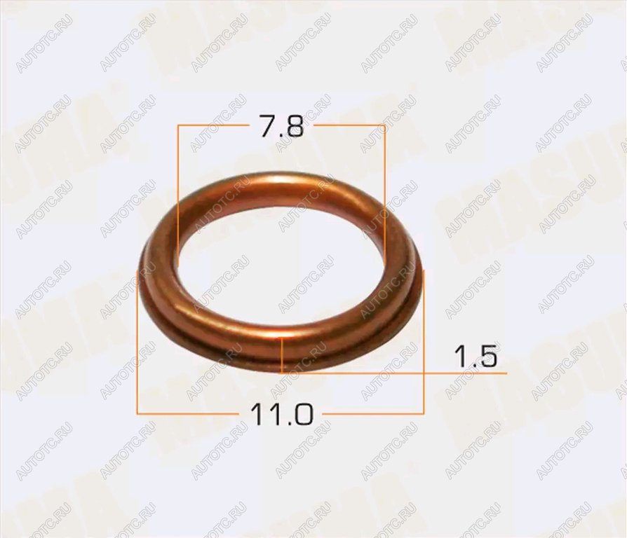 23 р. Прокладка MITSUBISHI Pajero Sport,L200 (98-08) (4D56) форсунки (медная) MASUMA MASUMA mdp-0016  с доставкой в г. Майкоп