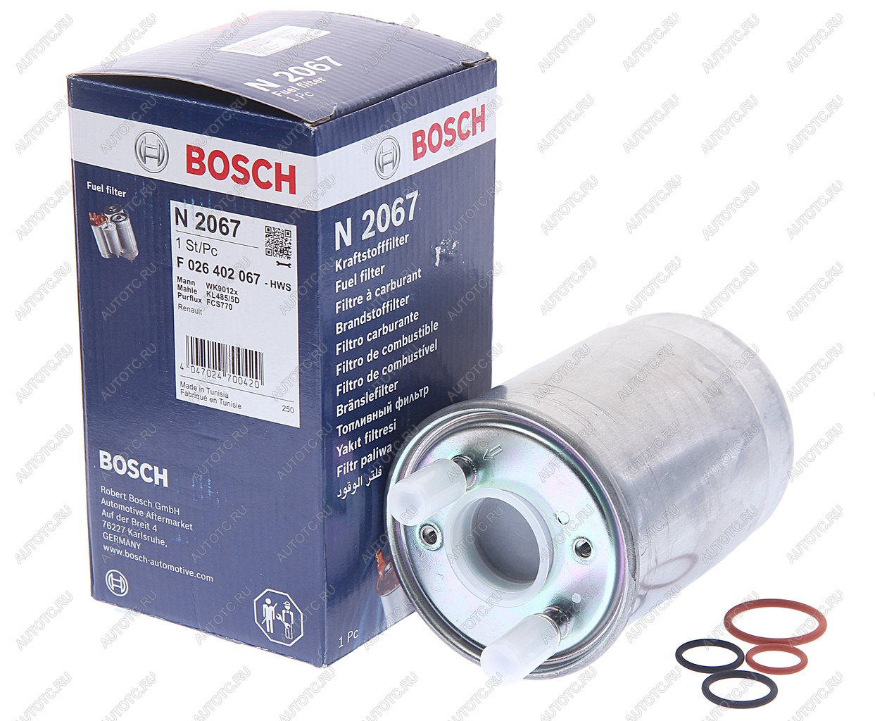 2 699 р. Фильтр топливный RENAULT Fluence (10-),Grans Scenic,Megane (08-) BOSCH BOSCH f026402067  с доставкой в г. Майкоп