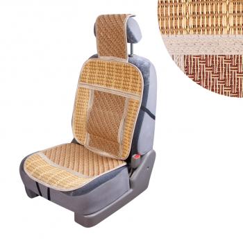 1 179 р. Накидка на сиденье массажная папирус бежево-коричневая SKYWAY SKYWAY s01302046  с доставкой в г. Майкоп. Увеличить фотографию 2