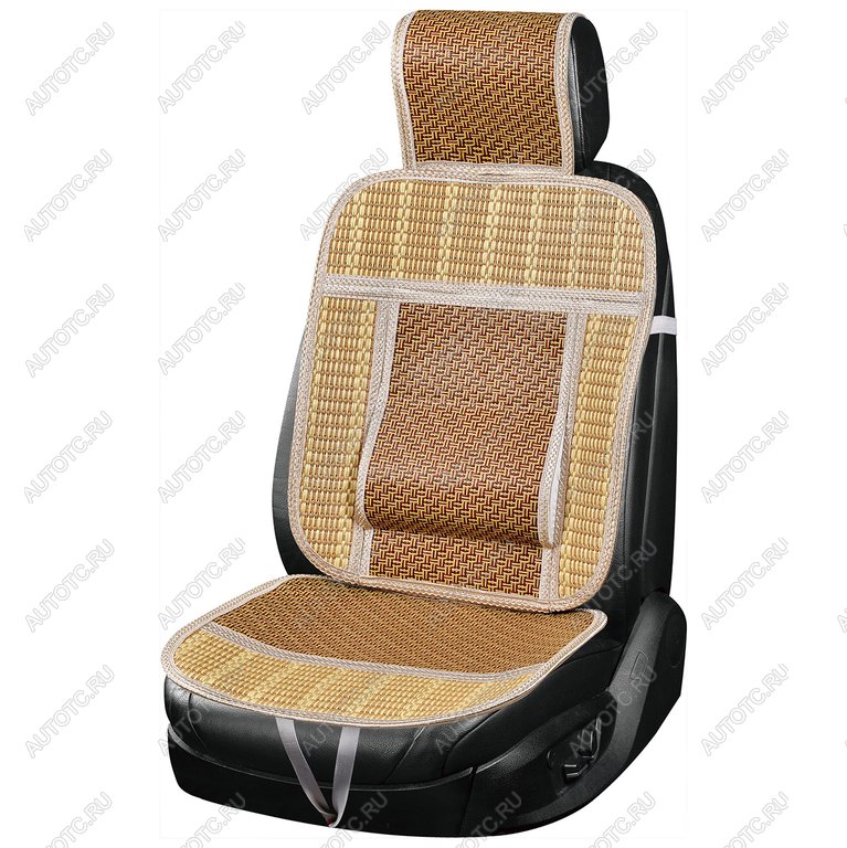 1 179 р. Накидка на сиденье массажная папирус бежево-коричневая SKYWAY SKYWAY s01302046  с доставкой в г. Майкоп