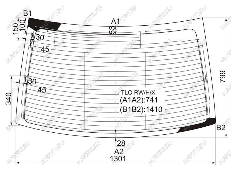9 549 р. Стекло заднее (Цвет зеленый Обогрев Антенна) Honda Accord 08-13  Acura TSX 08-14 XYG TLO RW/H/X  с доставкой в г. Майкоп