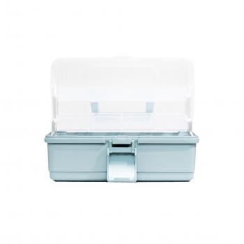 1 099 р. Ящик для инструмента IRIS KIT BOX 27 серо-голубой  297792  с доставкой в г. Майкоп. Увеличить фотографию 2