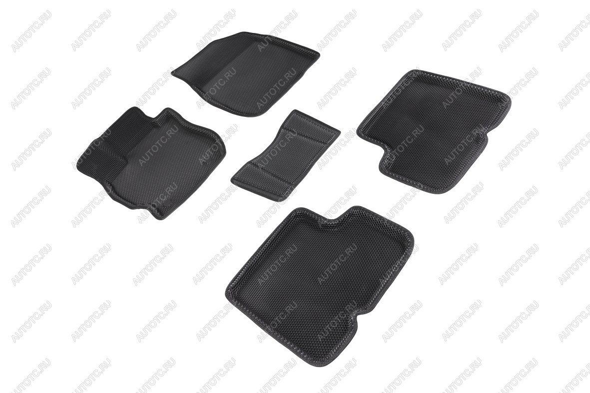 5 249 р. Коврики в салон (3D EVA СОТА ) Seintex Nissan Almera G15 седан (2012-2019) (черный)  с доставкой в г. Майкоп