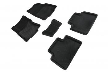 Износостойкие коврики в салон (3D EVA СОТЫ полимер) Seintex Nissan X-trail  3 T32 (2013-2022) дорестайлинг, рестайлинг (черный)