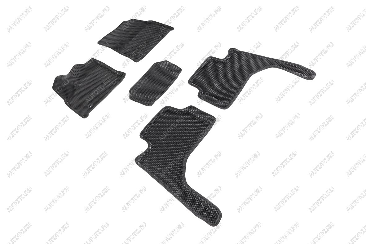6 299 р. Коврики в салон (3D EVA РОМБ) Seintex  Toyota Land Cruiser  J300 (2021-2025) дорестайлинг (черный)  с доставкой в г. Майкоп