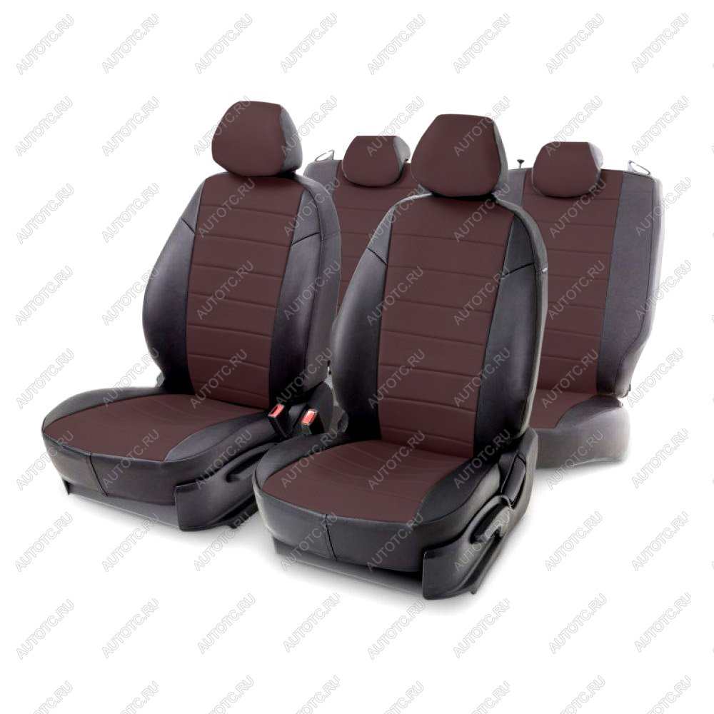 6 999 р. Чехлы из экокожи для Subaru Forester IV 2012-н.в. Seintex 98715  с доставкой в г. Майкоп