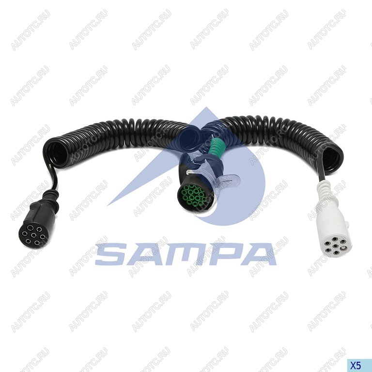 4 999 р. Кабель электрический прицепа DAF 76+1-полюсный сдвоенный L=3500мм SAMPA SAMPA 052.224  с доставкой в г. Майкоп