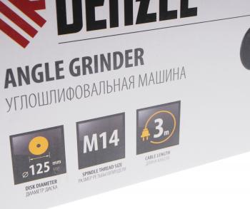 5 999 р. Машина углошлифовальная 1200Вт 125мм 11000обмин. DENZEL DENZEL 26909  с доставкой в г. Майкоп. Увеличить фотографию 5